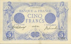 5 francs bleu